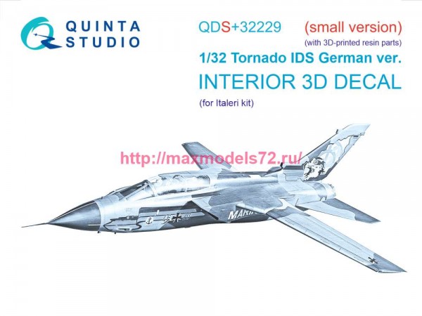 QDS+32229   3D Декаль интерьера кабины Tornado IDS German (Italeri) (Малая версия) (с 3D-печатными деталями) (thumb82898)